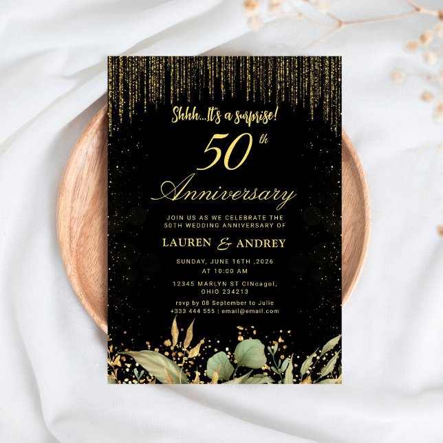 Convite Surprise 50th Wedding Anniversary (Criador carregado)