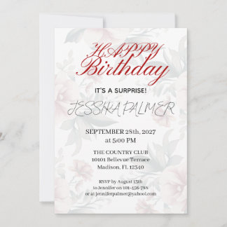 Convite Surprise Birthday Invitation