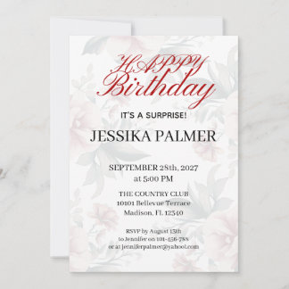 Convite Surprise Birthday Invitation
