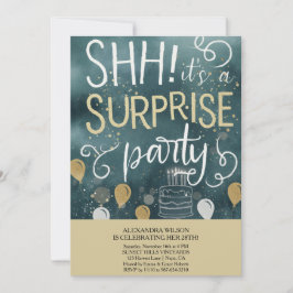 Convite Surprise Birthday Party Invitation