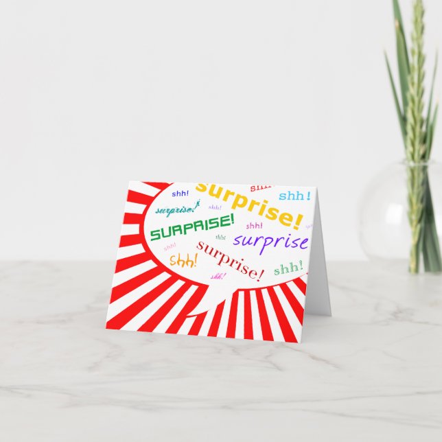 Convite surprise party invitation : comic speech bubble (Frente)