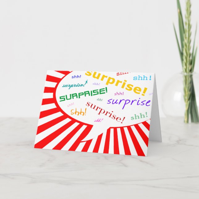 Convite surprise party invitation : comic speech bubble (Frente)