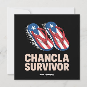 Convite Survivor Chancla Funny Porto Rico Piada Presente