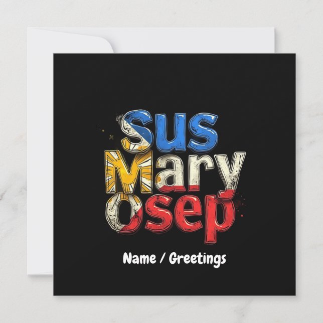 Convite Sus Mary Osep Filipino Pride Personalizável (Frente)