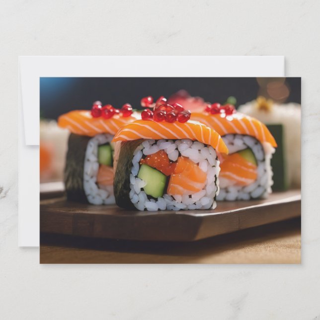 Convite sushi bokeh (Frente)