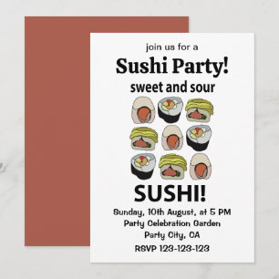Convite Sushi Doce e Azedo Sushi