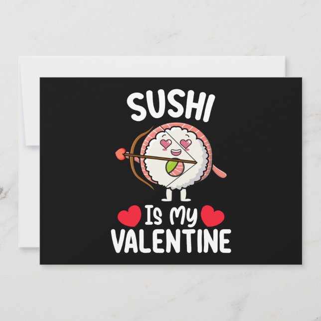 Convite Sushi É Minha Comida Japonesa Engraçada No Dia Dos (Frente)