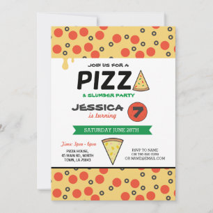Convite Suspensão de Festa de aniversário PIZZA por Convid