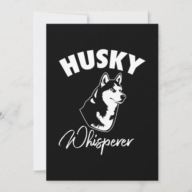 Convite Sussurrador Siberiano Husky (Frente)