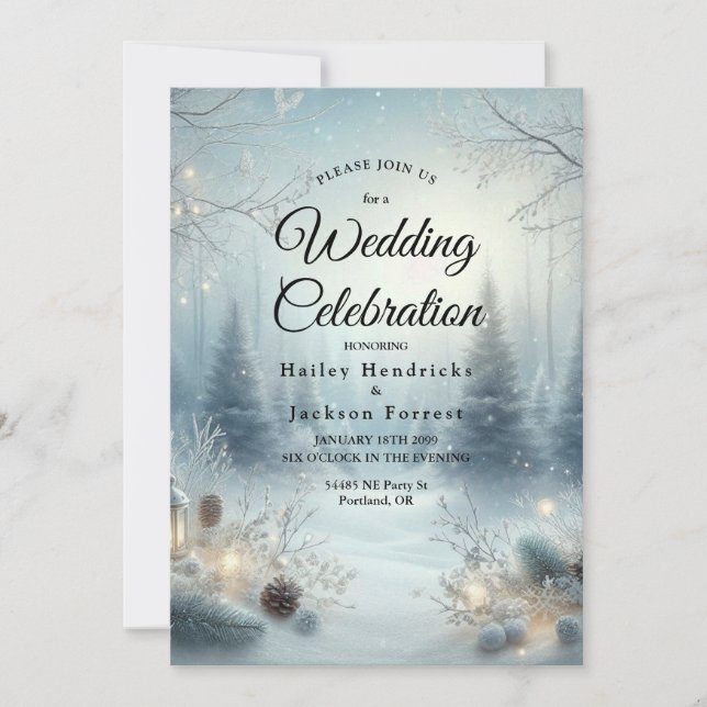 Convite Sussurros de um solstício de inverno (Frente)