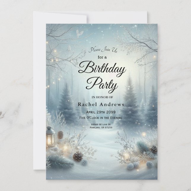 Convite Sussurros de um solstício de inverno (Frente)