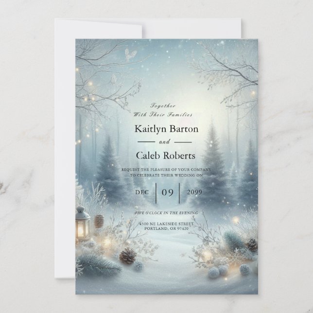 Convite Sussurros de um solstício de inverno (Frente)