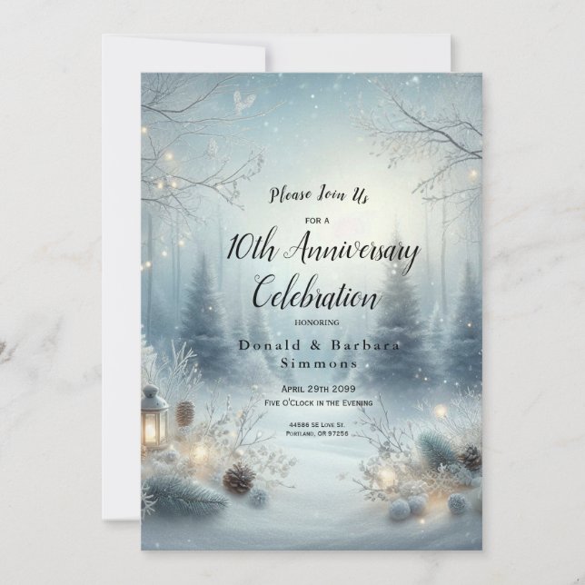 Convite Sussurros de um solstício de inverno (Frente)