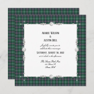 Convite Sutherland Scottish Tartan Invitation