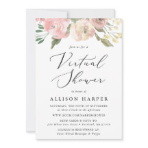 Sutil Blooms Floral Virtual Chá de fraldas