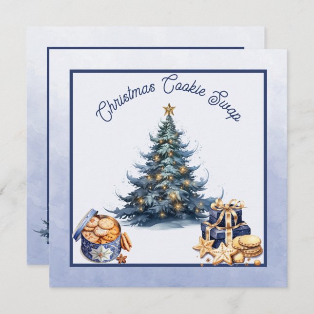 Convite Swap de Biscoito de Natal (Frente/Verso)