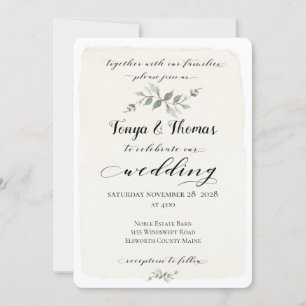 Convite Swash Font Escrevendo Calliografia Casamento Russo
