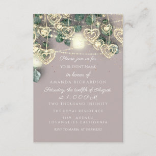 Convite Sweet 16º BRIDAL Rustic Dourado Ivory Green