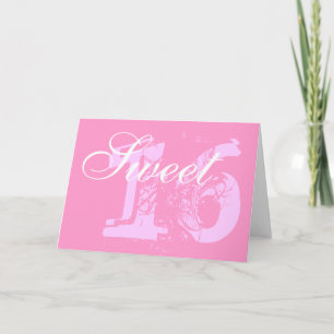 Convite Sweet 16 birthday card