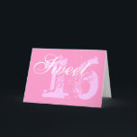 Convite Sweet 16 birthday card<br><div class="desc">pink sweet 16 birthday card</div>