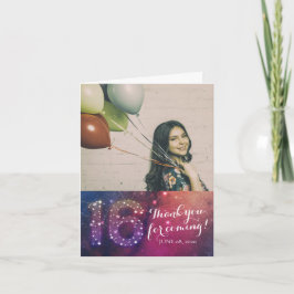 Convite Sweet 16 Birthday Thank You Galaxy Constellations