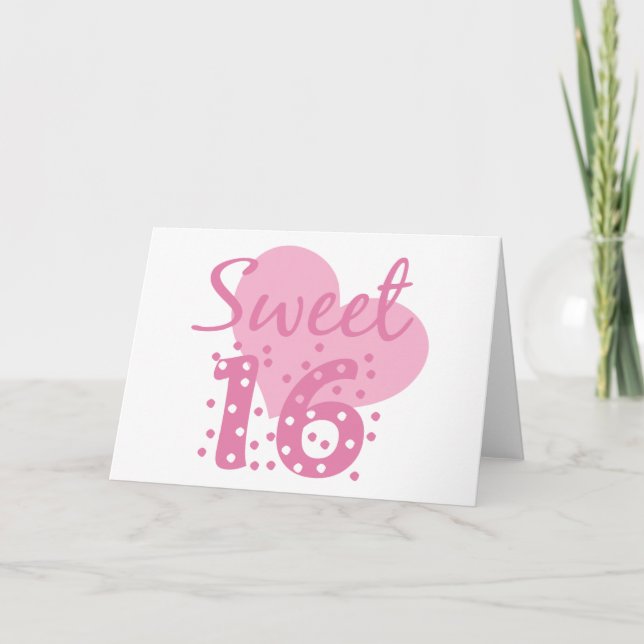 Convite Sweet 16 Confetti Card (Frente)