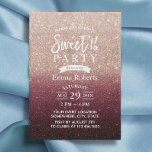 Convite Sweet 16 Modern Burgundy & Rosa Dourado Ombre<br><div class="desc">Doce 16 Convites de Aniversário Modernos de Borgonha e Rosa Dourado de Literatura.</div>