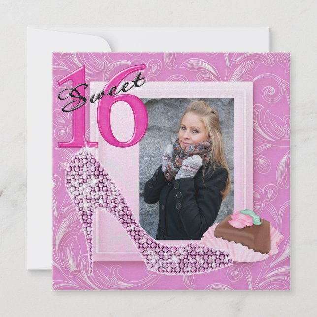 Convite Sweet 16 Photo Invite - SRF (Frente)