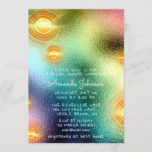 Convite Sweet 16th Holograph Futurística Rainbow Spark