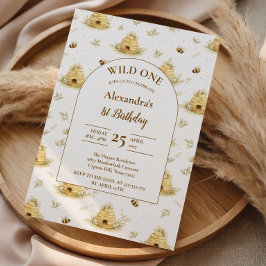 Convite Sweet As Can Bee Wild One Birthday