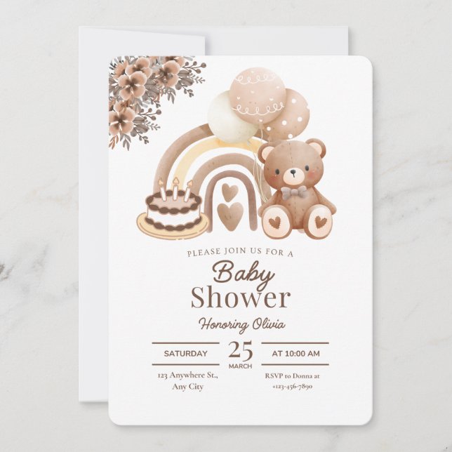Convite Sweet Baby Moments Shower Invitation (Frente)