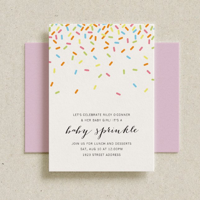 Convite Sweet Baby Sprinkle Invite (Criador carregado)