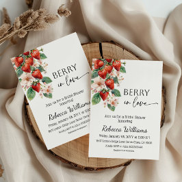 Convite Sweet Berry in Love Strawberry Bridal Shower