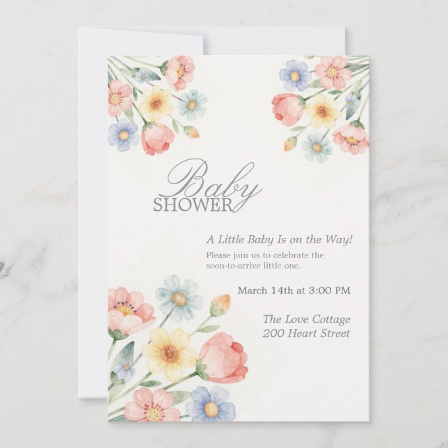 Convite Sweet Bloom Invitation (Frente)