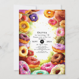 Convite Sweet Boho Rosquinha Birthday