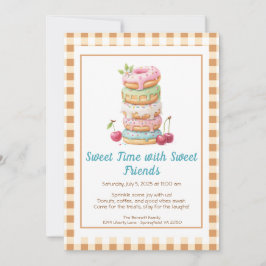 Convite Sweet Celebration Invite – Colorful Donuts Party