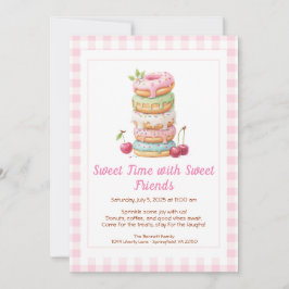 Convite Sweet Celebration Invite – Colorful Donuts Party