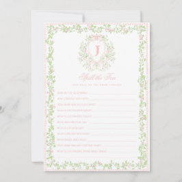 Convite Sweet Crest | Spill the Tea Bridal Shower Game 