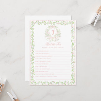 Convite Sweet Crest | Spill the Tea Bridal Shower Game