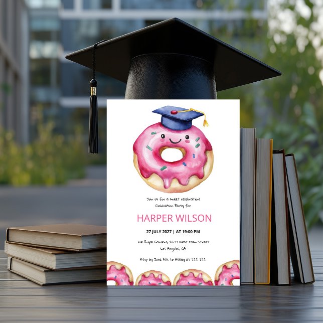 Convite Sweet Donut Graduation Party (Criador carregado)