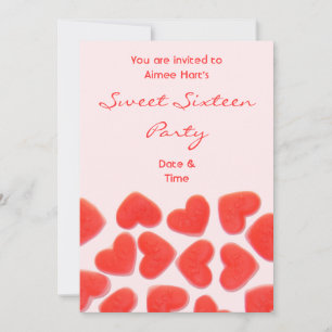 Convite Sweet Hearts Pink 'Sweet Friday party'