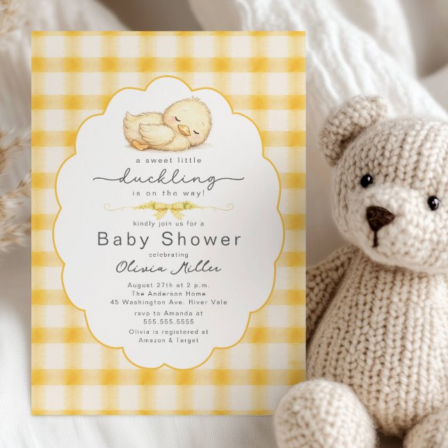 Convite Sweet Little Duckling Baby Shower Invitation (Criador carregado)