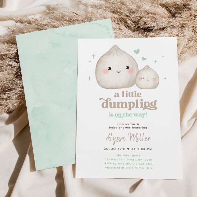 Convite Sweet Little Dumpling Gender Neutral Baby Shower (Criador carregado)