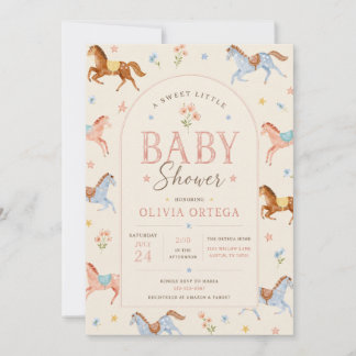 Convite Sweet Little Floral Baby Shower Invitation
