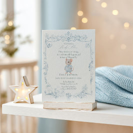 Convite Sweet Little Mouse Baby Shower Invitation