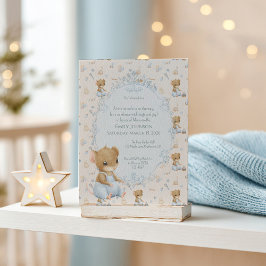 Convite Sweet Little Mouse Baby Shower Invitation