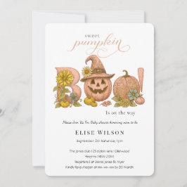 Convite Sweet Little patch pumpkin florals is on the way