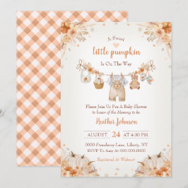 Convite Sweet Little Pumpkin Autumn Baby Shower