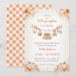 Convite Sweet Little Pumpkin Autumn Baby Shower