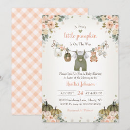 Convite Sweet Little Pumpkin Autumn Baby Shower Invitation
